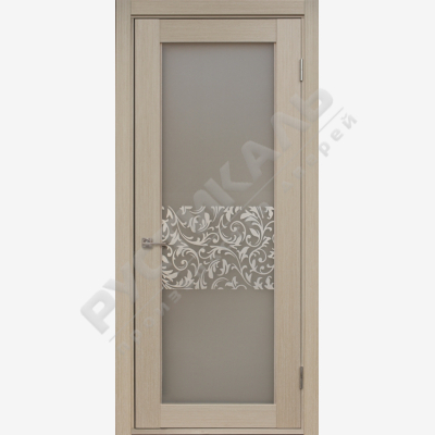 Двери Файн-лайн Модель 15 дуб беленый white орнамент полоска