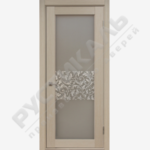 Двери Файн-лайн Модель 15 дуб беленый white орнамент полоска